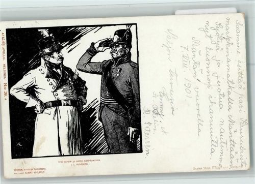 Tampere 1901 Soldat beim Gruß
