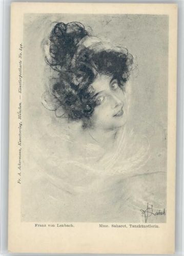 sign Franz von Lenbach - Tanzkünstlerin - 1904 AK