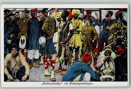 Nr. 47 Kulturbrüder im Gefangenlager Satire AK