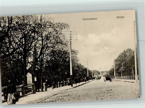 Mitau 1916 Schlossdamm AK Gute Erhaltung