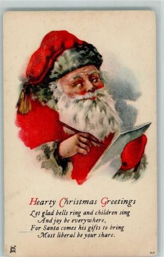 Nr. 717 Merry Christmas, Santa Claus , gute Erhaltung AK