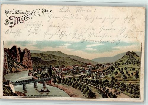 Bad Münster-Ebernburg Gruss aus - Nr. 1364 Kunstanstalt Lautz , Erhaltung III AK