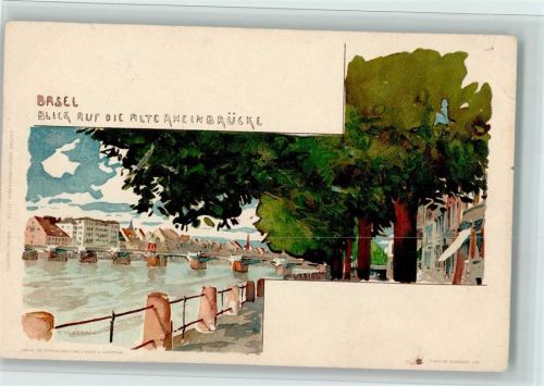 Basel Bâle sign Voellmy - Velten Verlag Nr. 74, AK Velten Lithographie / Künstlerkarte