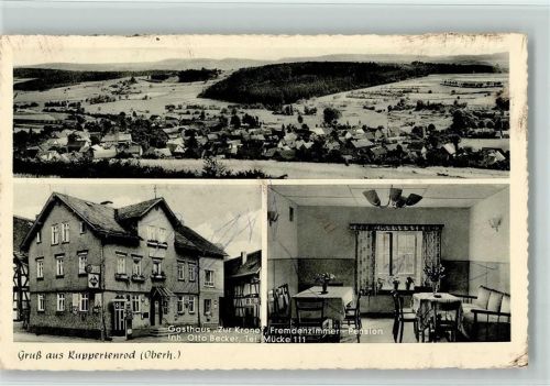 Ruppertenrod Gesamtansicht Gasthaus Zur Krone Innenaufnahme Fremdenzimmer-Pension 3-Bildaufnahme