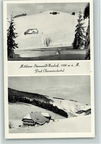 Obermünstertal Winter - Mittlerer Itzenwald-Neuhof Bes. Karl Gutmann