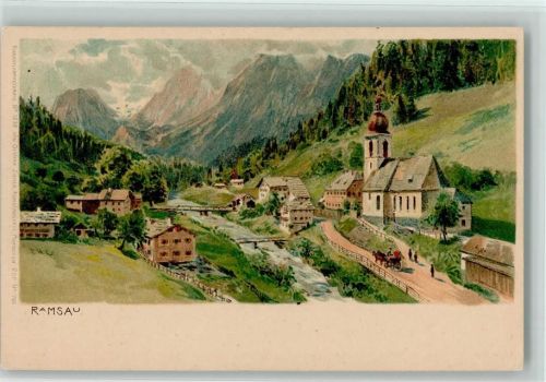 Ramsau Litho - Künstlerpostkarte Nr. 1232 Ottmar Zieher
