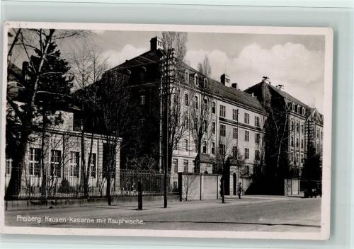 Freiberg 1939 Hausen Kaserne mit Hauptwache, gute Erhaltung AK