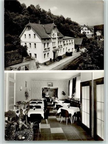 Altensteig Pension Bässler mit Innenansicht, sehr gute Erhaltung AK
