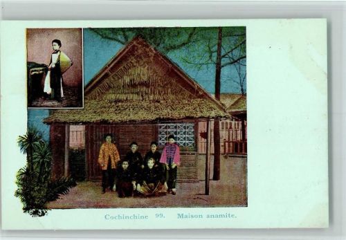 1898 Franz. Kolonie - Nr. 99 Weltreise Verlag Comet . Maison anamite, gute Erhaltung AK