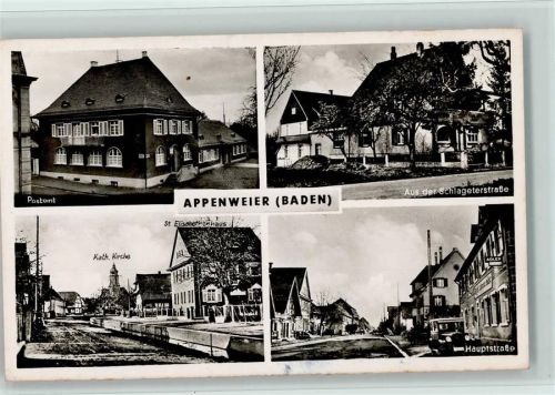 Appenweier Postamt, Straßenpartien, gute Erhaltung AK