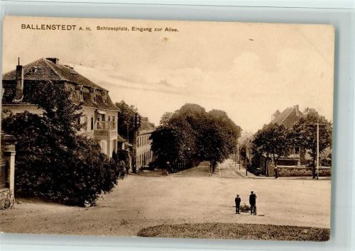 Ballenstedt 1905 Schlossplatz , gute Erhaltung AK