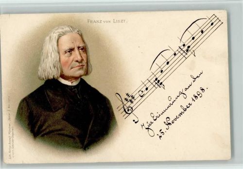 Litho Artist Anstalt Serie I Nr. 15013 - Noten - zur Erinnerung 1898 AK Liszt, F.