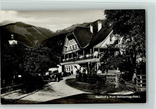 83259 W8211 Schleching 1938 - Gasthof zur Post, Taxi Omnibus , gute Erhaltung AK