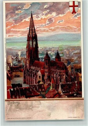 W7800 Freiburg im Breisgau Nr. 35? sign. Kley AK Sehr gute Erhaltung Velten Lithographie