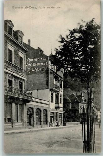 Bernkastel-Kues 1908 Partie am Gestade Garten des Hotel Restaurant A. Lauer