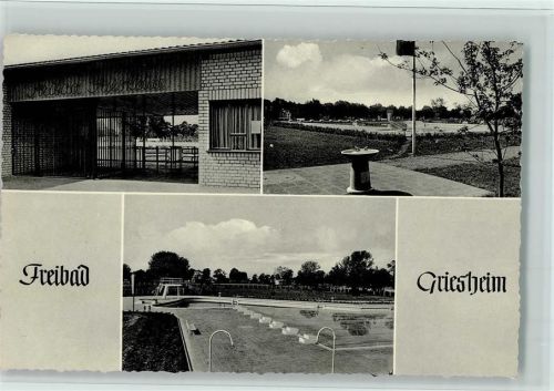 Griesheim Schwimmbad, sehr gute Erhaltung AK