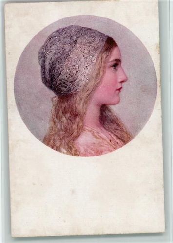 Nr. 915 Munk Frauenkopf sehr lange Haare - Haarschmuck alrt Jugendstil