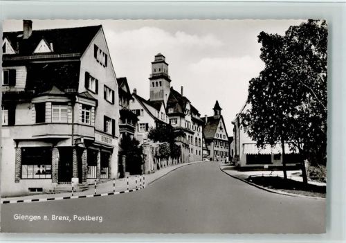 Giengen 1958 Postberg - Konsum Lebensmittel, gute Erhaltung AK