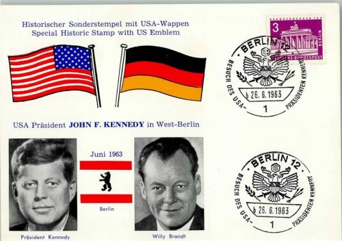 Historischer SST mit USA Wappen - Besuch von Kennedy 1963 in Berlin
