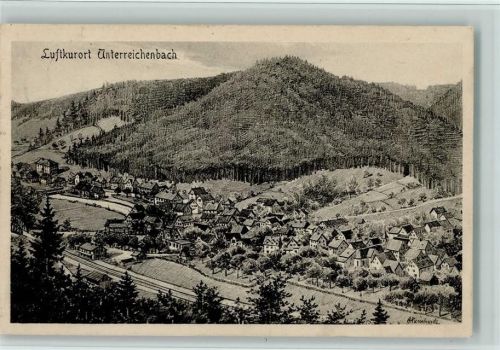 Unterreichenbach Blick auf Unterreichenbach sign.