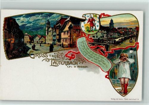 Lauterbach 1906 Jugendstil - Gruss aus - Wappen, Verlag Mandt AK