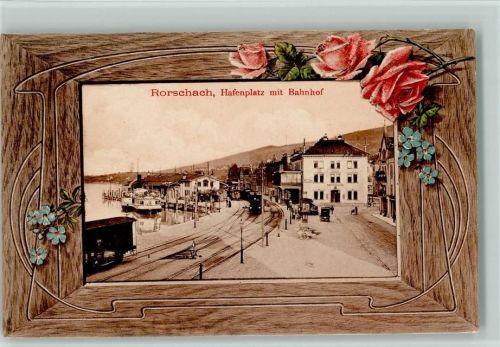 Rorschach Hafenplatz mit Bahnhof
