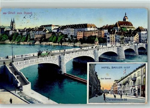 Basel Mittlere Brücke Hotel Basler Hof Clarastrasse