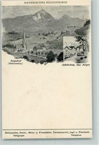 Siegsdorf Bayerisches Hochgebirge Ortsansicht Adelholzen 2-Bildaufnahme