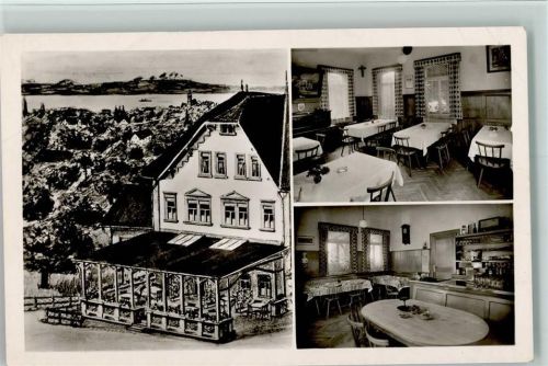 Wasserburg 1965 Bahnhof Gaststätte mit Innenansichten AK