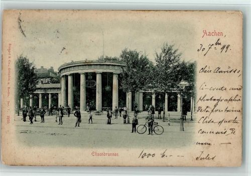 Aachen 1899 Reliefdruck Elisenbrunnen