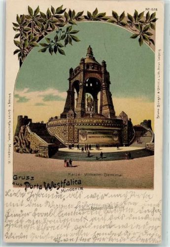 Porta Westfalica 1901 Kaiser Wilhelm-Denkmal