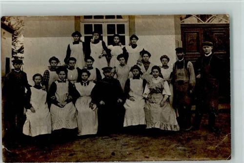 Preußisch Oldendorf 1909 Foto AK Gruppenfoto einer Hausfrauenschule?