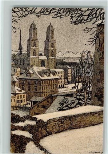 Zürich 1913 Großmünster, Tuberkulose Bekämpfung Spendenkarte