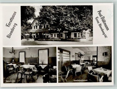 Blomberg Forsthaus Blomberg Innenaufnahmen Gastzimmer Gesellschaftsraum 3-Bildaufnahme