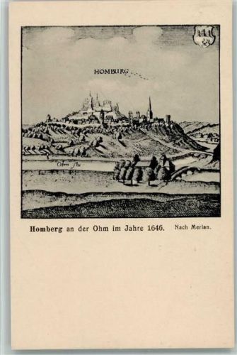 Homberg Homburg im Jahre 1646 nach Merian