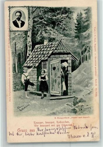 Serie Hänsel und Gretel - Humperdinck - Verlag Seyd Serie 3 Nr. 3745 AK Hänsel und Gretel 1898