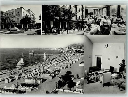Cattolica 1965 Hotel Ritter mit Innenansichten AK