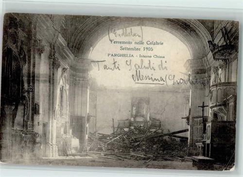 89861 Parghelia 1905 - Terremoto nelle Calabrie Interno Chiesa