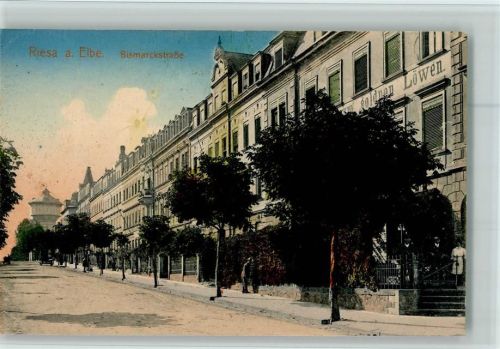 Riesa 1914 Bismarckstraße AK Kl. Flecken , gute Erhaltung AK