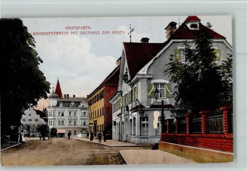 Kaufbeuren 1928 Bahnhofstrasse Gasthaus zum Hasen