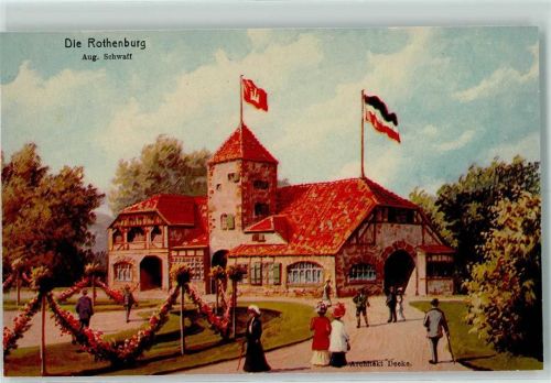 Hamburg Nr. 110 Knackstedt & Näther 16. Bundesschießen 1909 + Sonderstempel Architektur Deeke