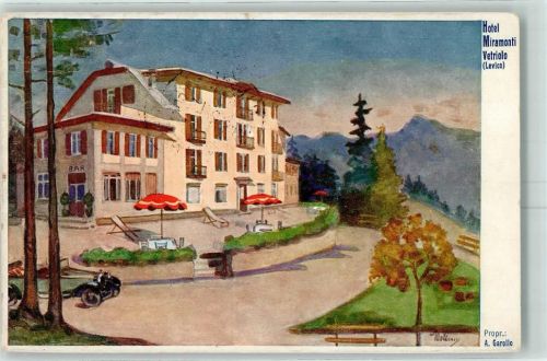 Vetriolo Hotel Miramonti sign Künstlerkarte