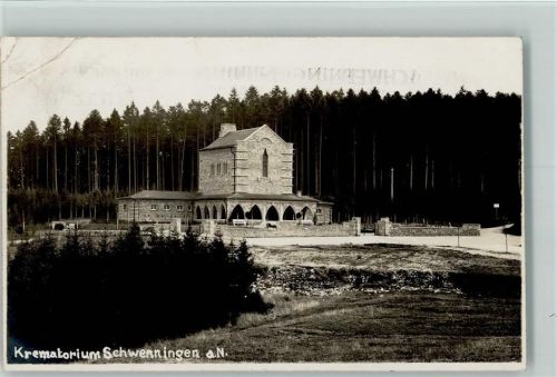 Schwenningen 1929 Krematorium , Foto AK