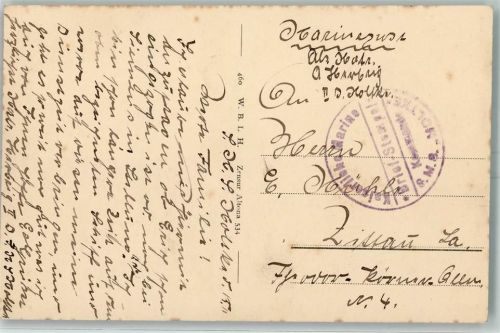 Briefstempel Kommando S.M.S. Moltke Mai 1915 Bild: Torpedoboote