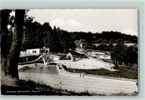 90552 W8505 Röthenbach a d Pegnitz Foto AK Schwimmbad , gute Erhaltung AK