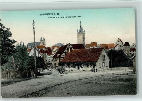 Wimpfen 1906 Partie an der Neutorstrasse, gute Erhaltung AK Verlag Zedler & Vogel 7276 AK