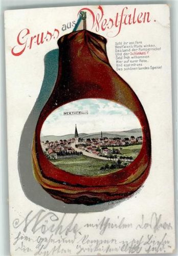 Werther 1905 Schinken Westfalen Lithographie