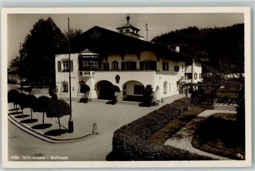 Schliersee Rathaus Hakenkreuz am Dach AK WK II