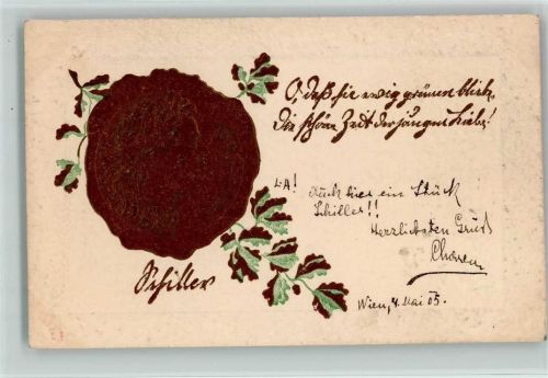 1905 Verlag PFB Serie 5737 Schiller als Siegel AK