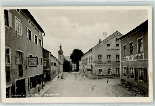 Neukirchen Hauptstraße Hotel Bayerwald Schild Auto-Garage Emailleschild